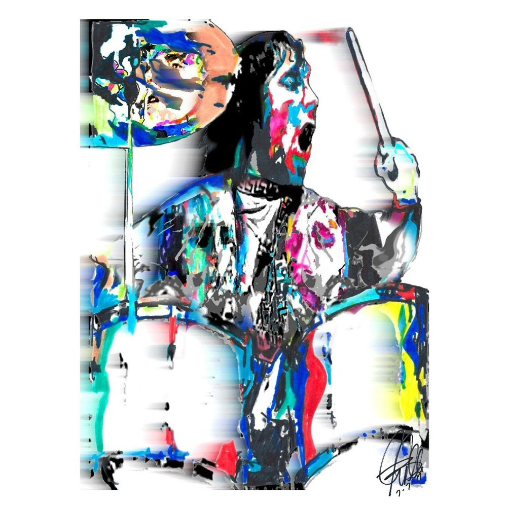 Keith Moon The Who Drums Rock Music Poster Print Wall Art 18x24